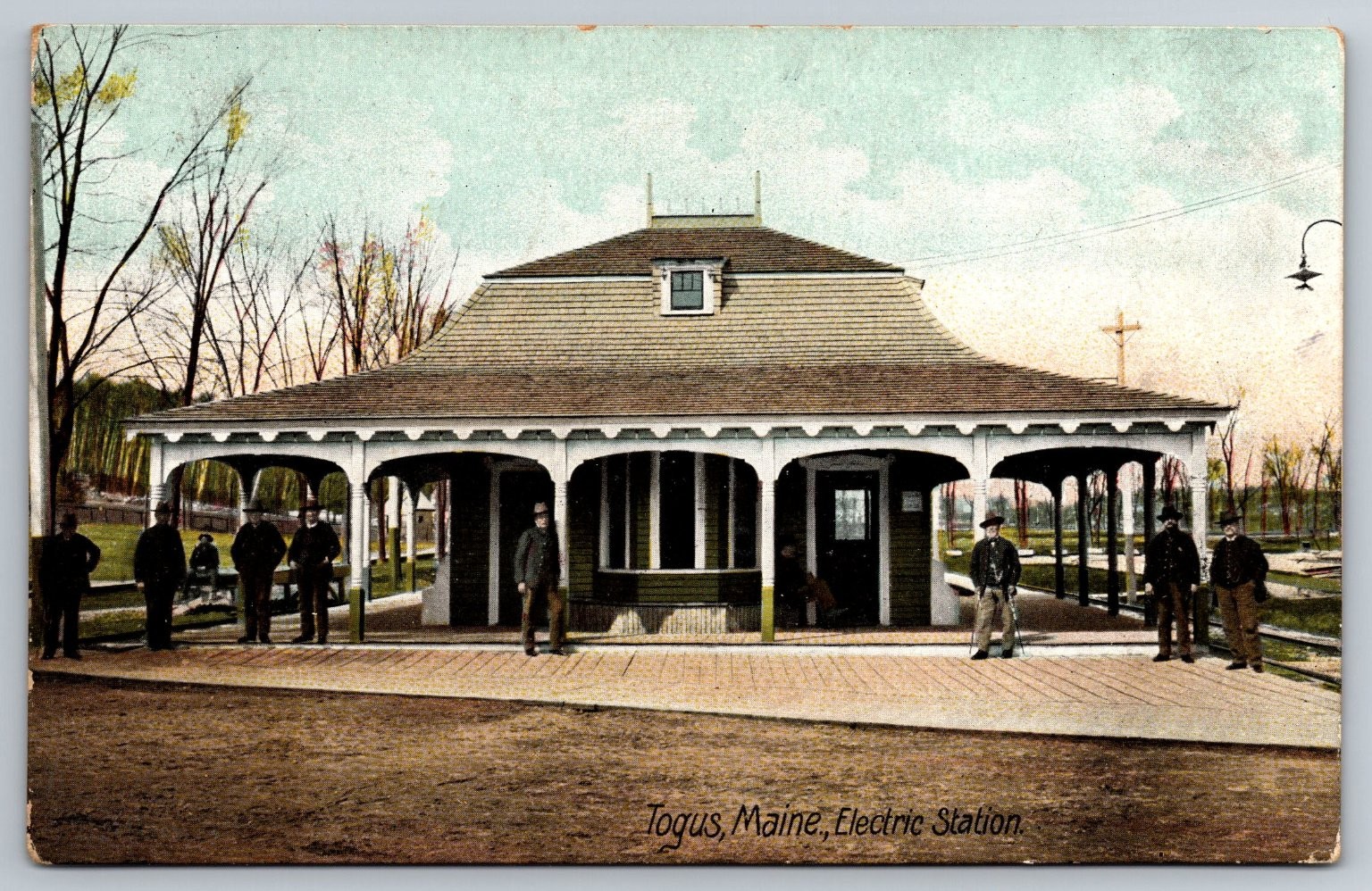 Togus Maine Electric Station 1907 Hugh C. Leighton Postcard
