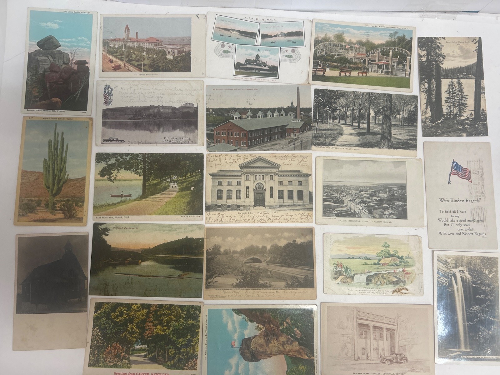 Lot of 21 Vintage Assorted Post Cards Nice Collectibles