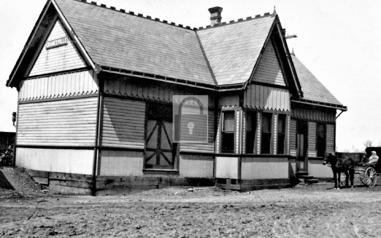 Railroad Train Station Depot Cranesville Pennsylvania PA – Reprint