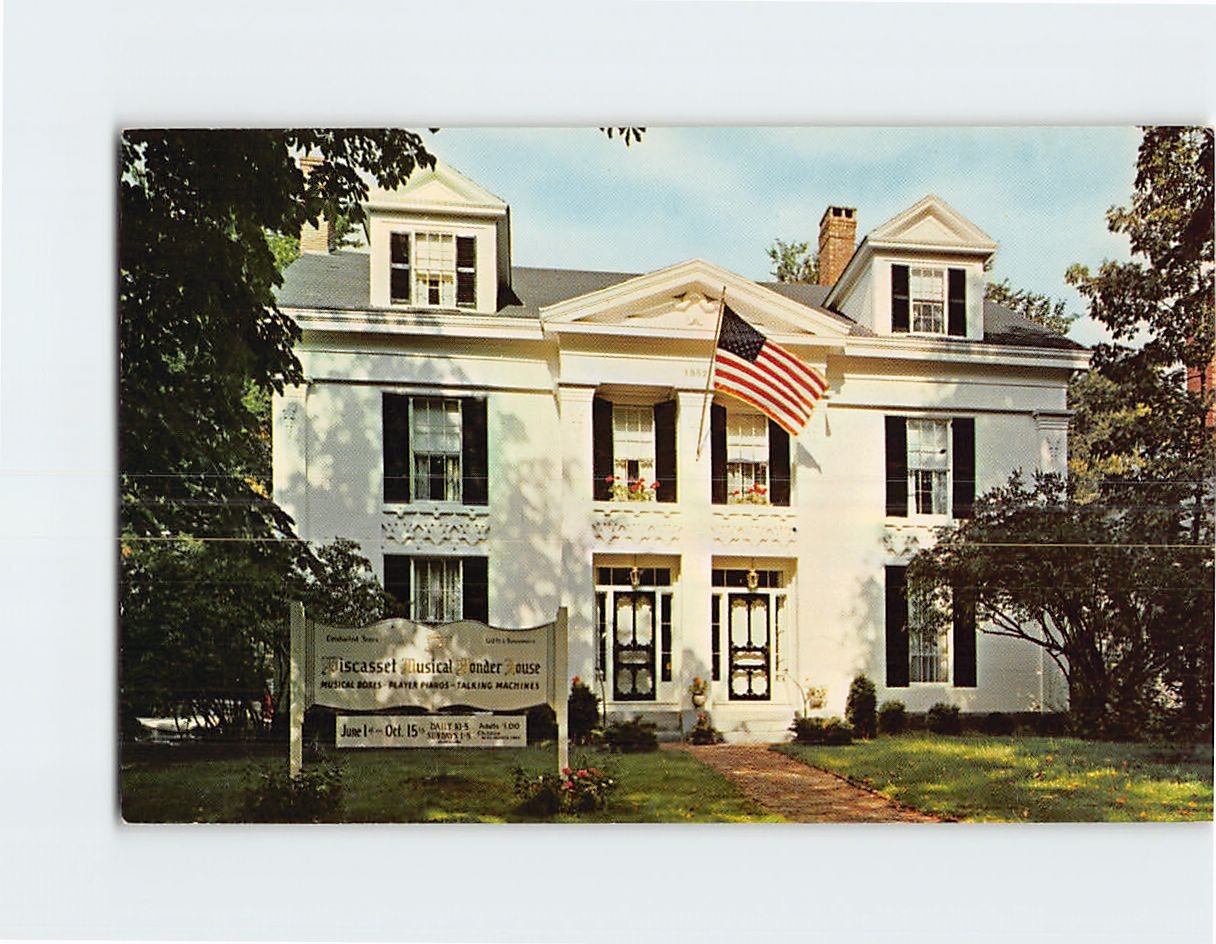 Postcard Wiscasset Musical Wonder House Wiscasset Maine USA