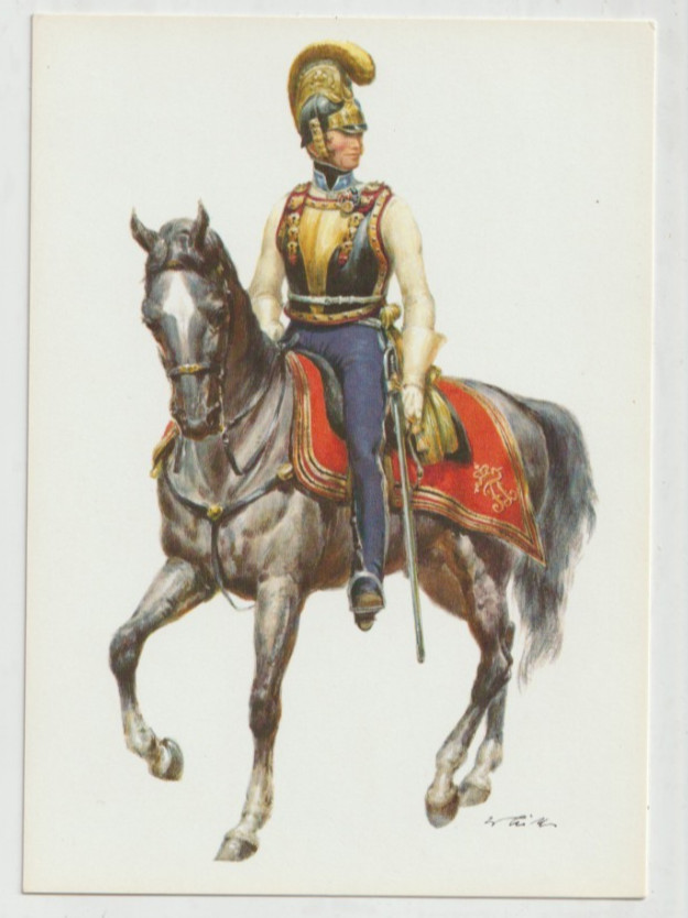Korsch Horse Soldier Postcard Artist W Tritt 1840 AUSTRIAN EMPIRE