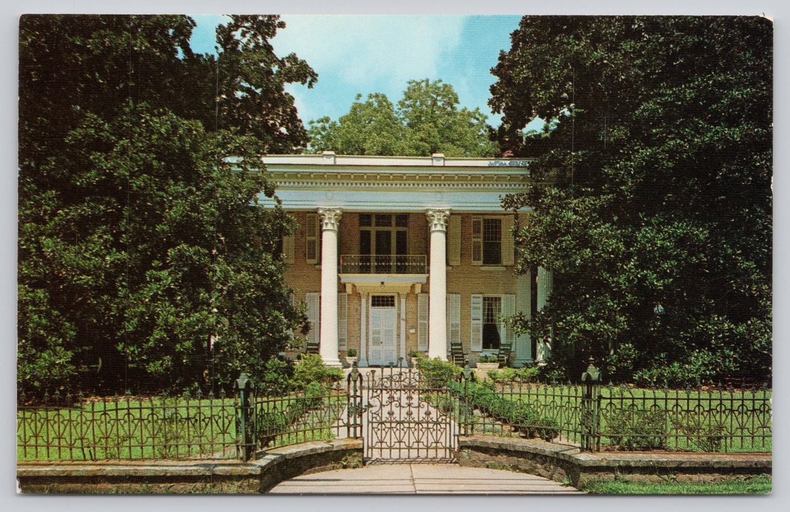 Strong House York SC Antebellum Greek Revival Colorama Postcard