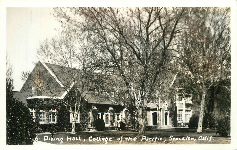 California Stockton College of Pacific Dining 1940s RPPC Photo Postcard 22-933