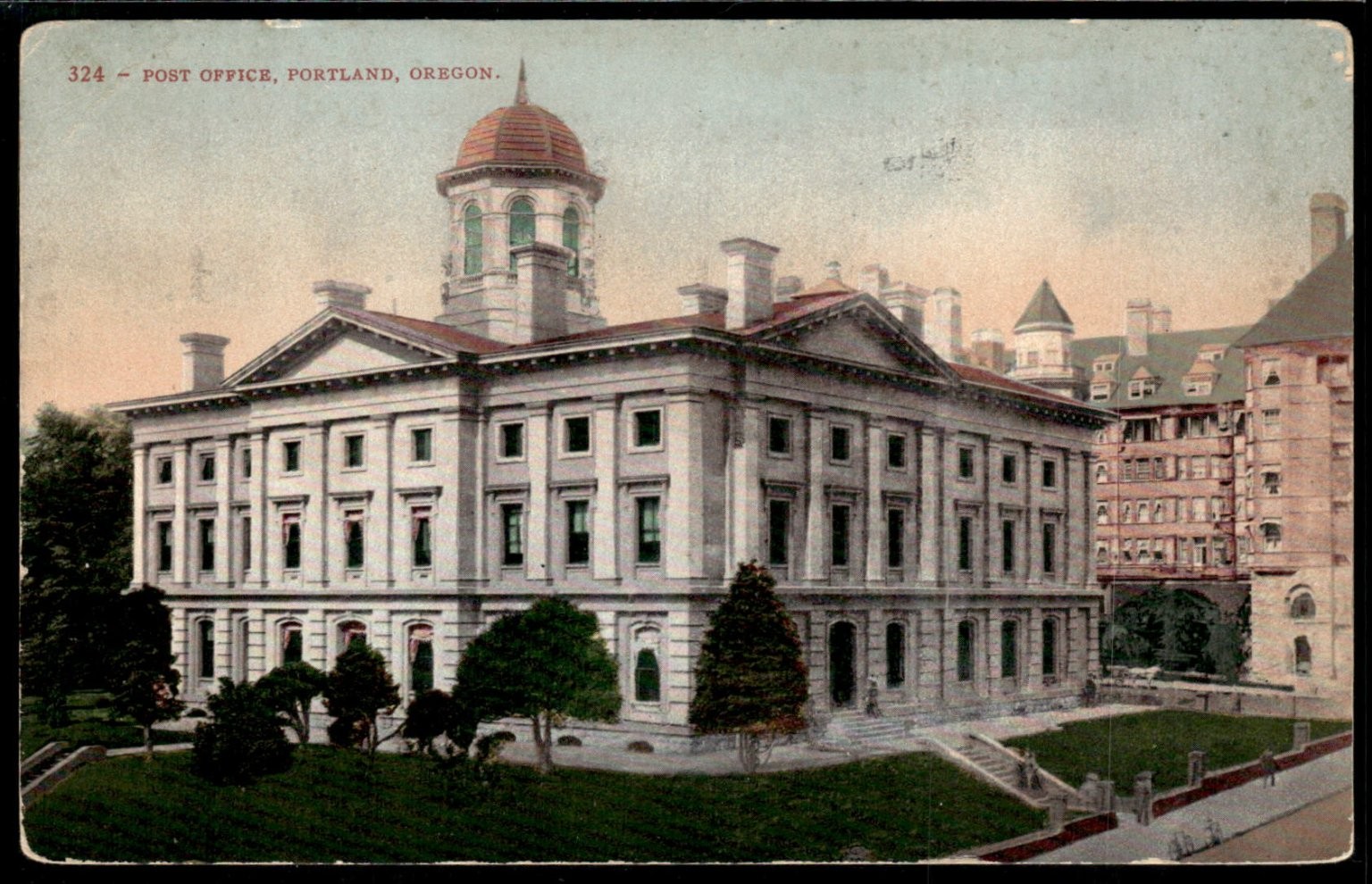 1909 Portland Oregon Post Office Postcard Edward H Mitchell