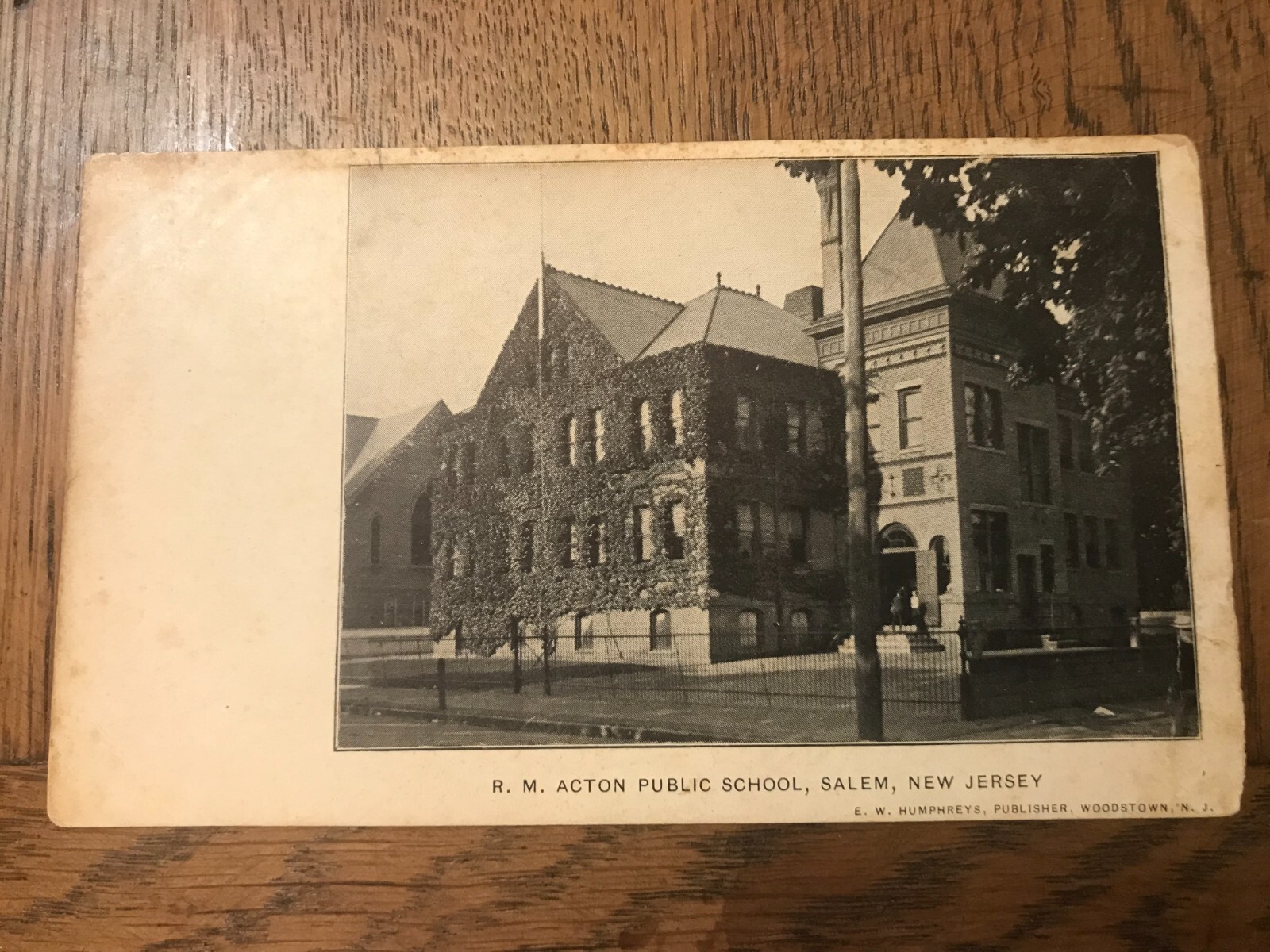 R M Acton Public School Salem New Jersey Postcard NJ