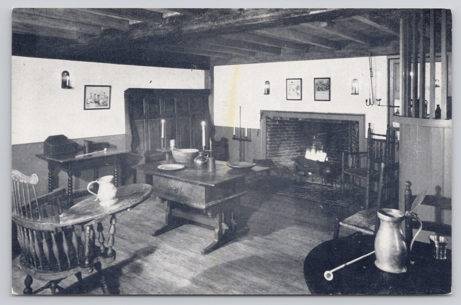South Sudbury Massachusetts MA – Old Bar Room Wayside Inn Near Boston Postcard