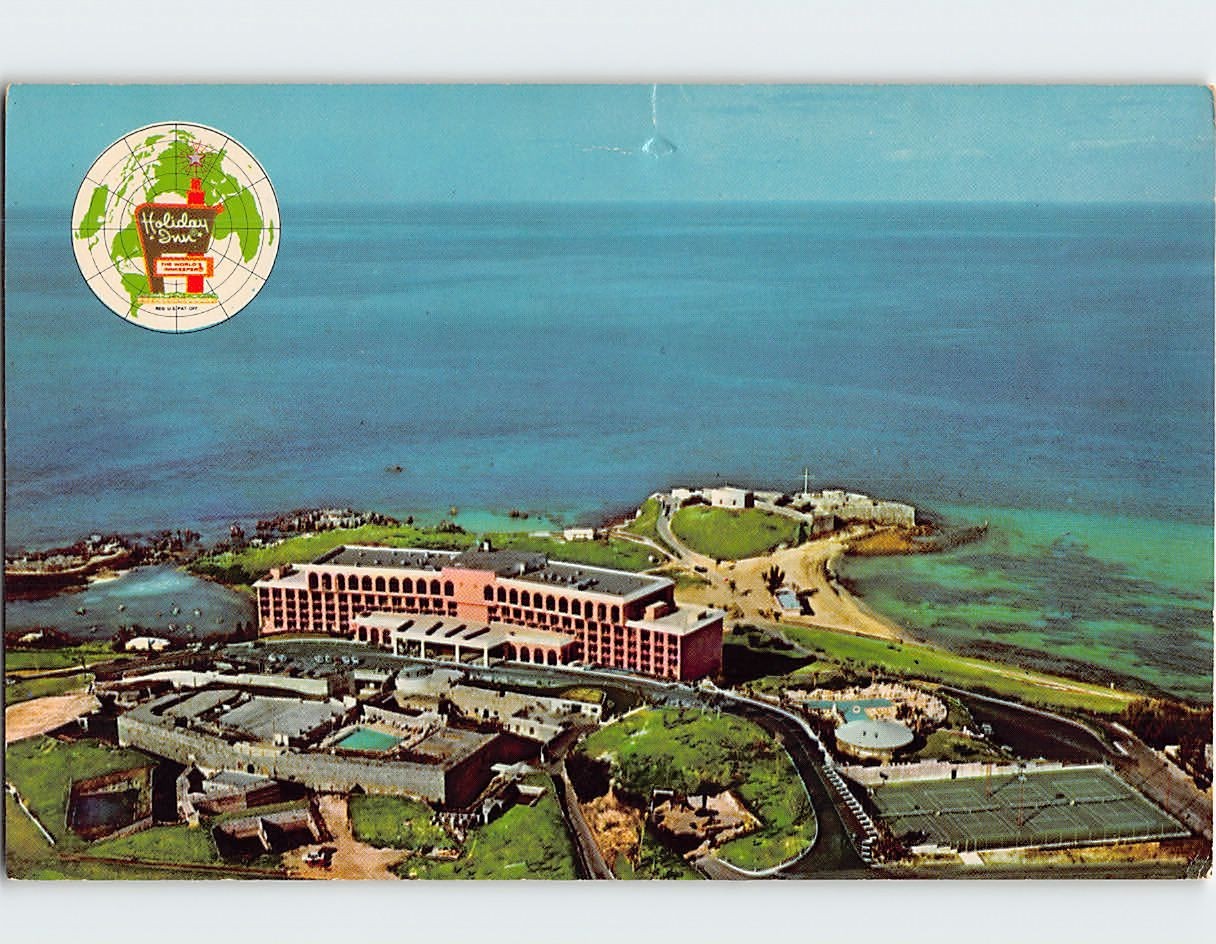 Postcard Aerial View Holiday Inn St. George’s Bermuda British Overseas Territory