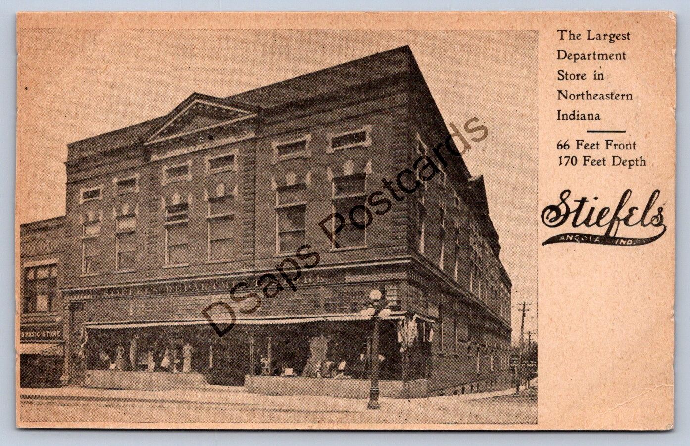 K58/ Angola Indiana Postcard c1910 Stiefels Department Store 91
