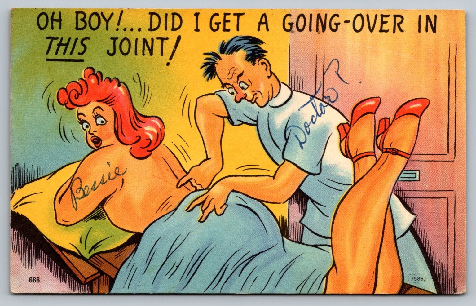 Vintage 1957 Humorous Comic Postcard Boston Tichnor Bros