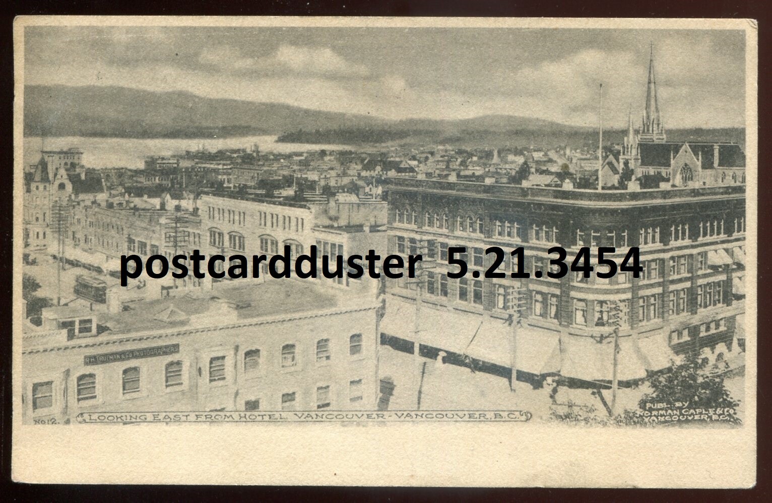 VANCOUVER BC Postcard 1906 Birds Eye View by Caple
