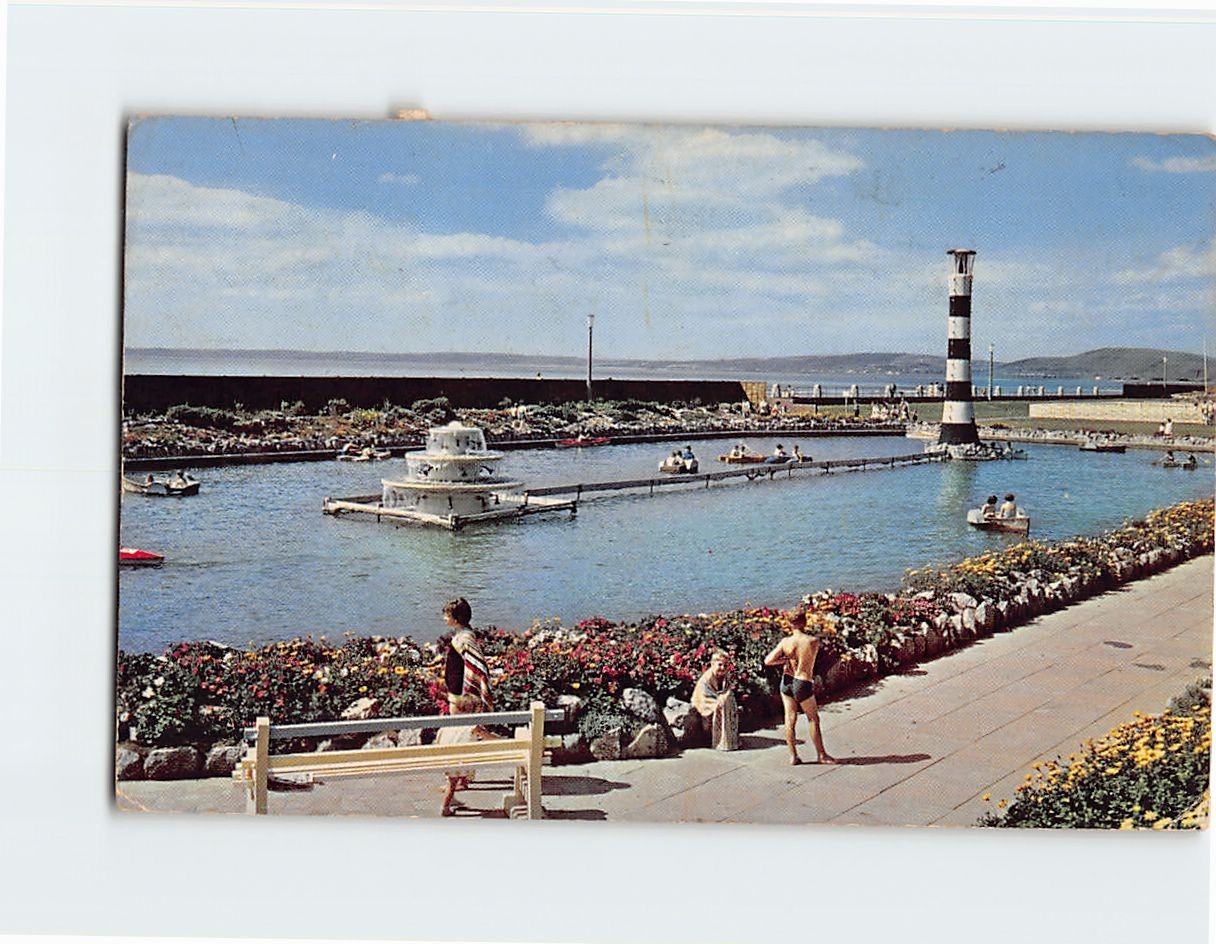 Postcard The Boating Lake Aberavon Port Talbot Wales United Kingdom Europe
