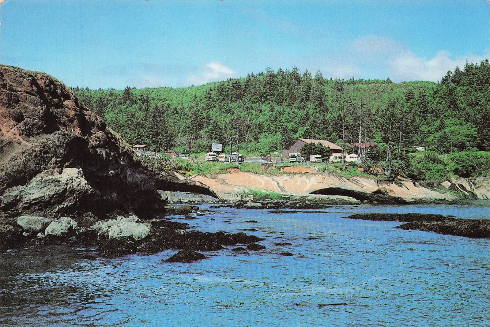 Depoe Bay Oregon Holiday RV Park Hill Trailer Resort Motel 6×4 Postcard H35