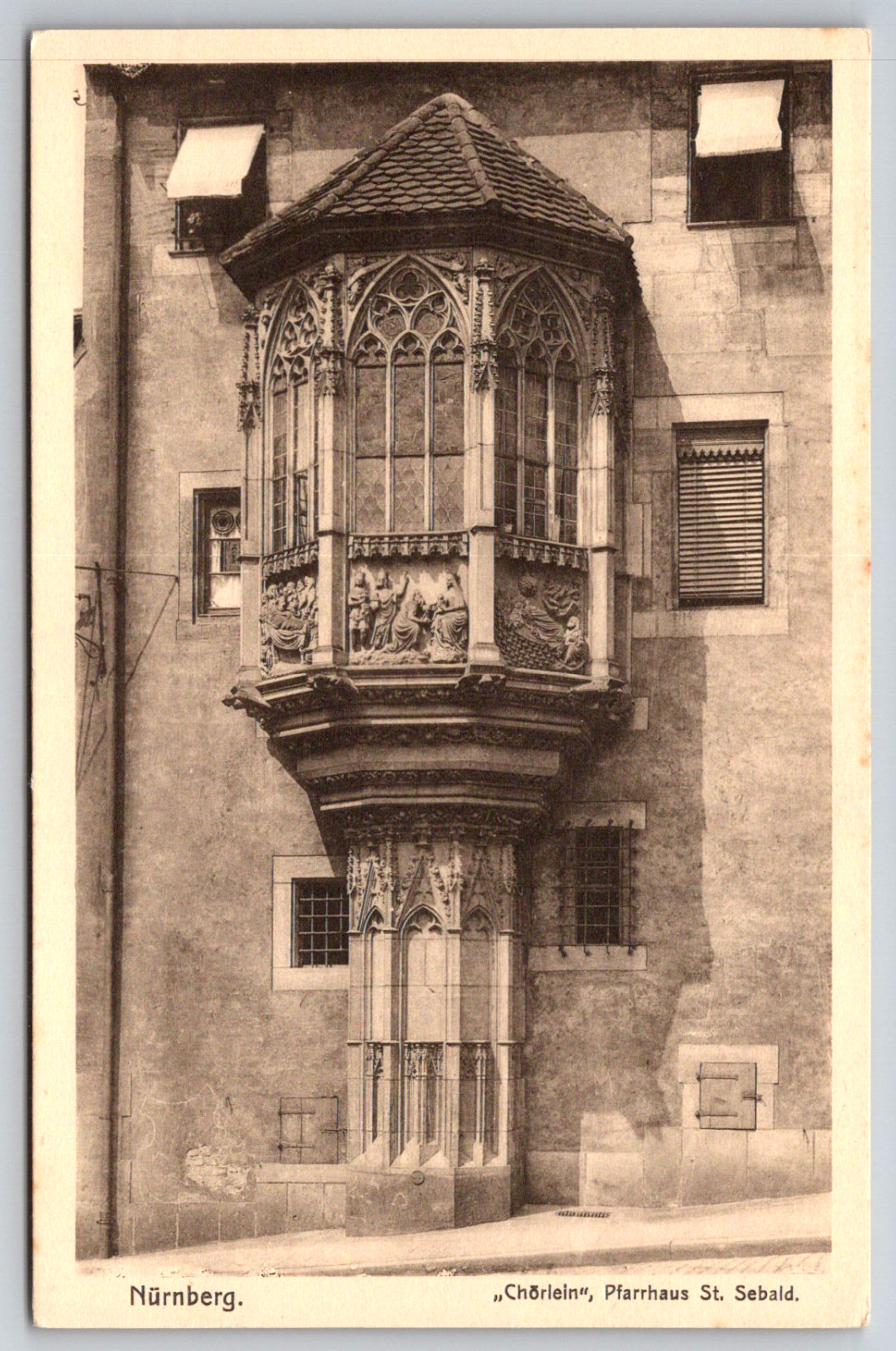 St. Sebaldus Church Nuremberg Germany Vtg Postcard Nurnberg Pfarrhaus St Sebald
