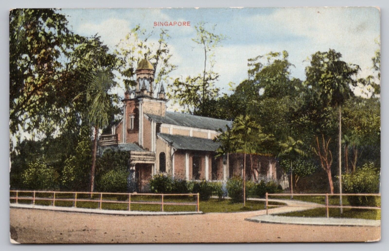 1910s Singapore – Orchard Road Presbyterian Church – Southeast Asia Postcard