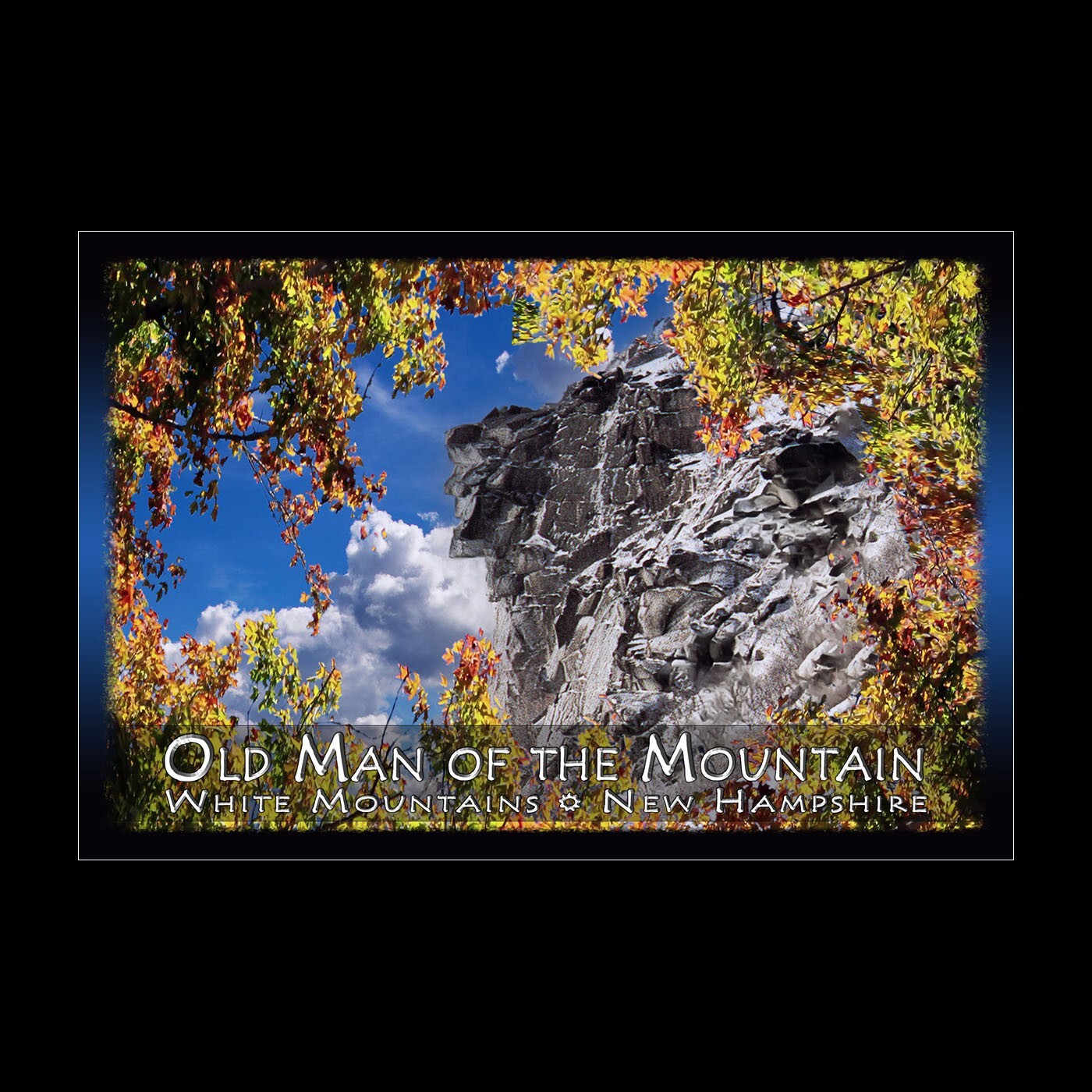 OLD MAN OF THE MOUNTAIN New Hampshire POSTCARD Franconia Notch NEW