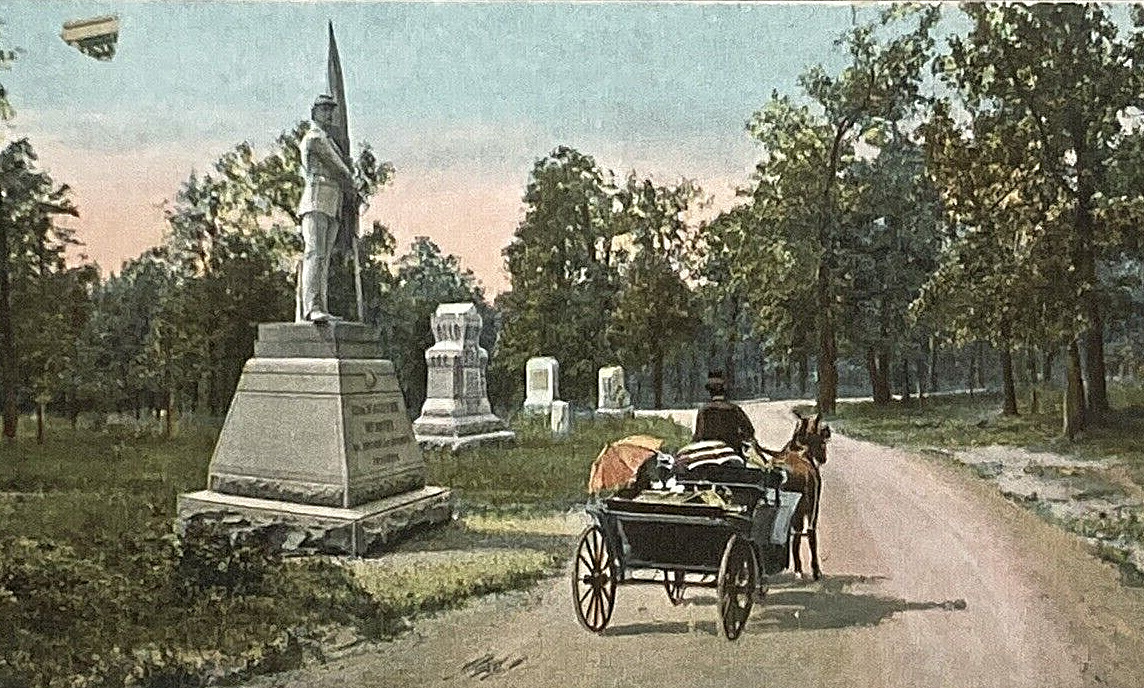 Chattanooga TN 10th Wisconsin Monument Kelly Field Chickamauga UDB Postcard 4242
