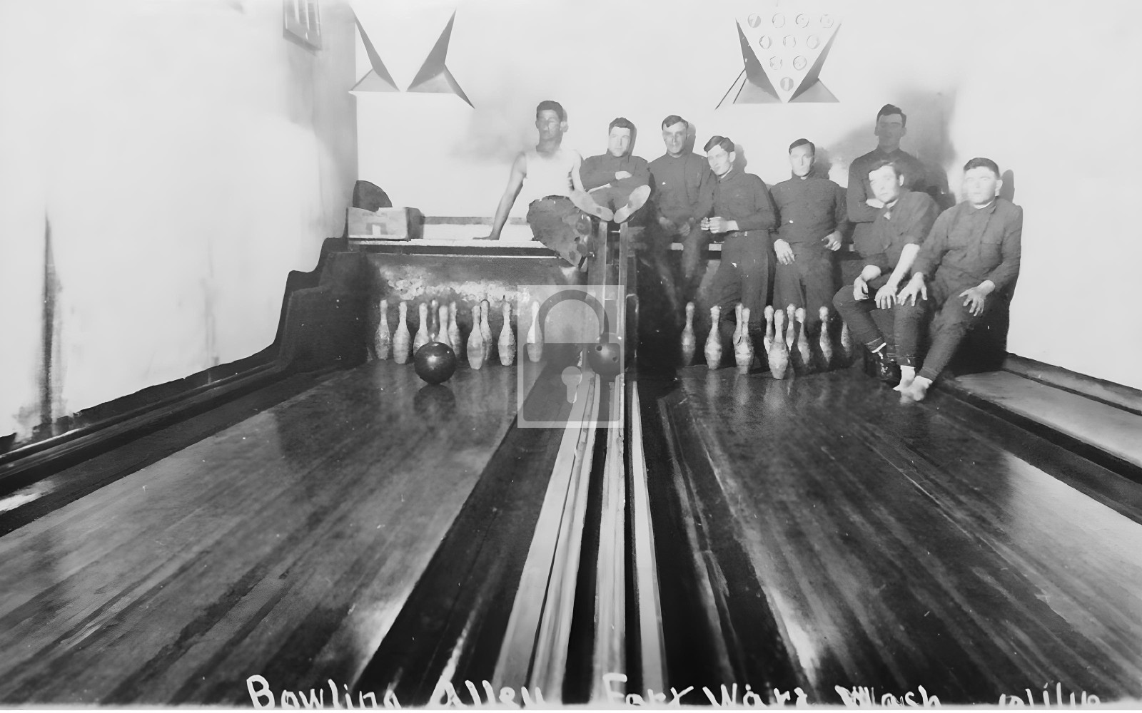 Bowling Alley Fort Ward Bainbridge Island Washington WA – Reprint