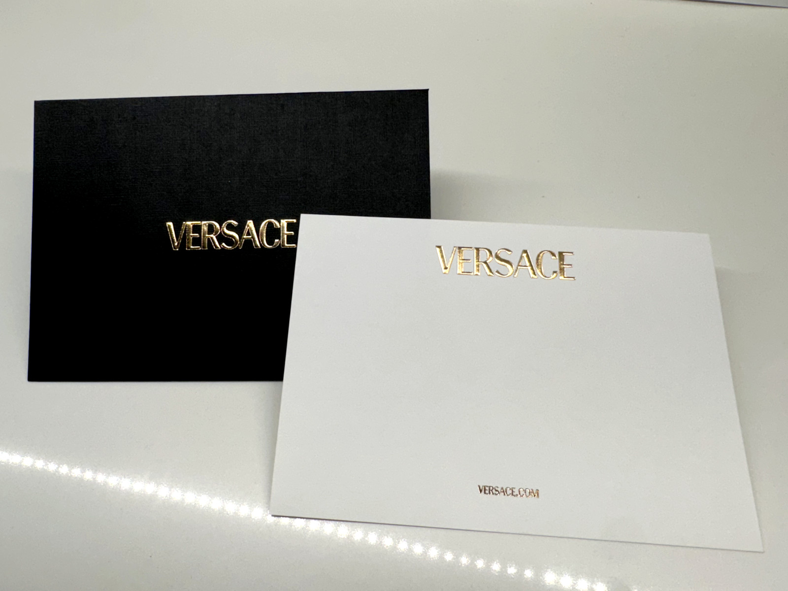 Versace 4″x6″ Black/Gold Embossed Greeting Gift Card Postcard Mailing Envelope