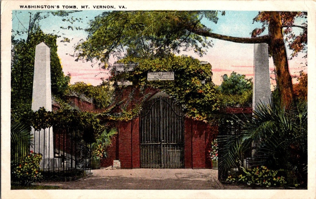Vintage Washington’s Tomb Mt. Vernon VA Postcard 1925