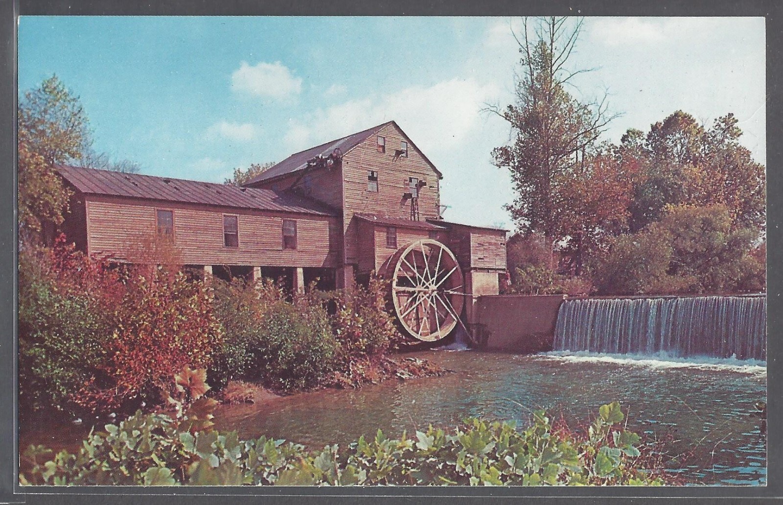 THE OLD MILL Postcard Pigeon River Water Mill Forge Tennessee Hickory
