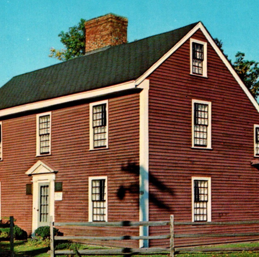 Vintage Chrome Postcard President John Adams Birth Home Quincy Massachusetts MA