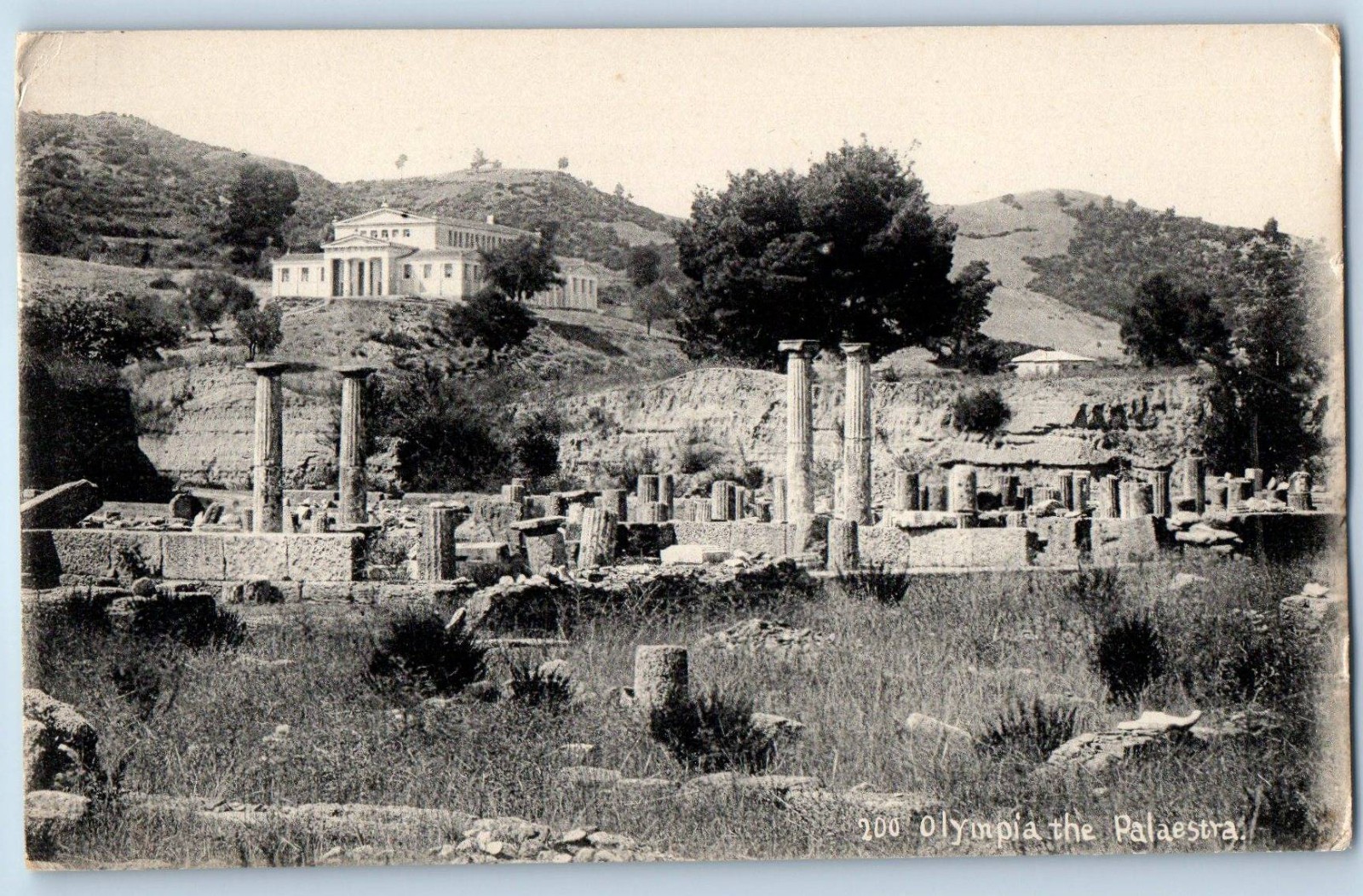 Greece Postcard Olympia Palaestra Combat School c1910 Antique Unposted