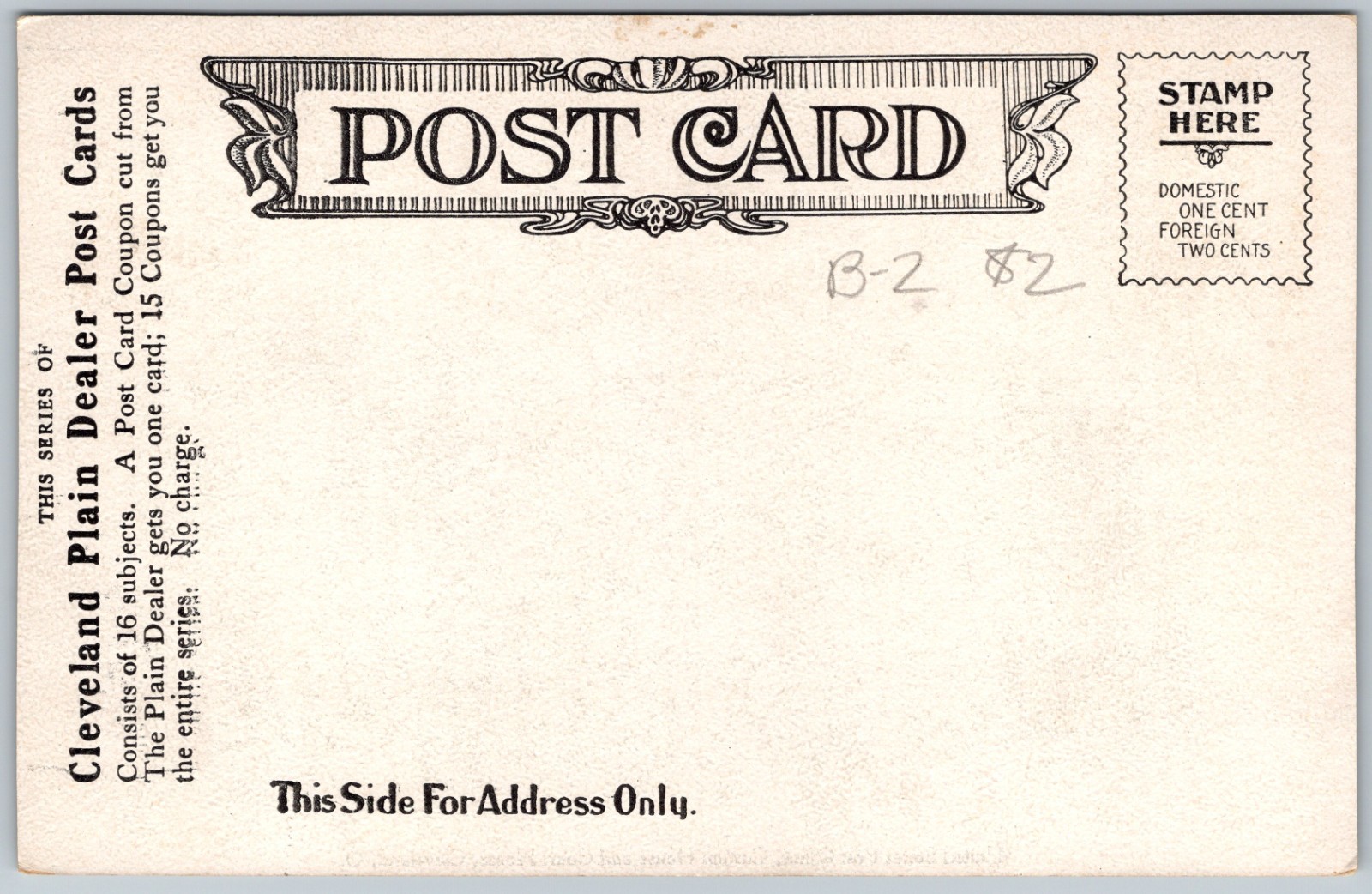 Cleveland Ohio Post Office Custom House Court House ANTIQUE Postcard 10190