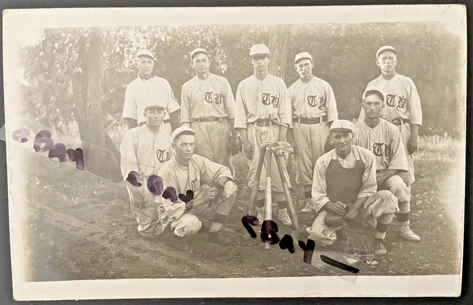 Original RPPC Tracy Valley Nebraska Baseball team 1915