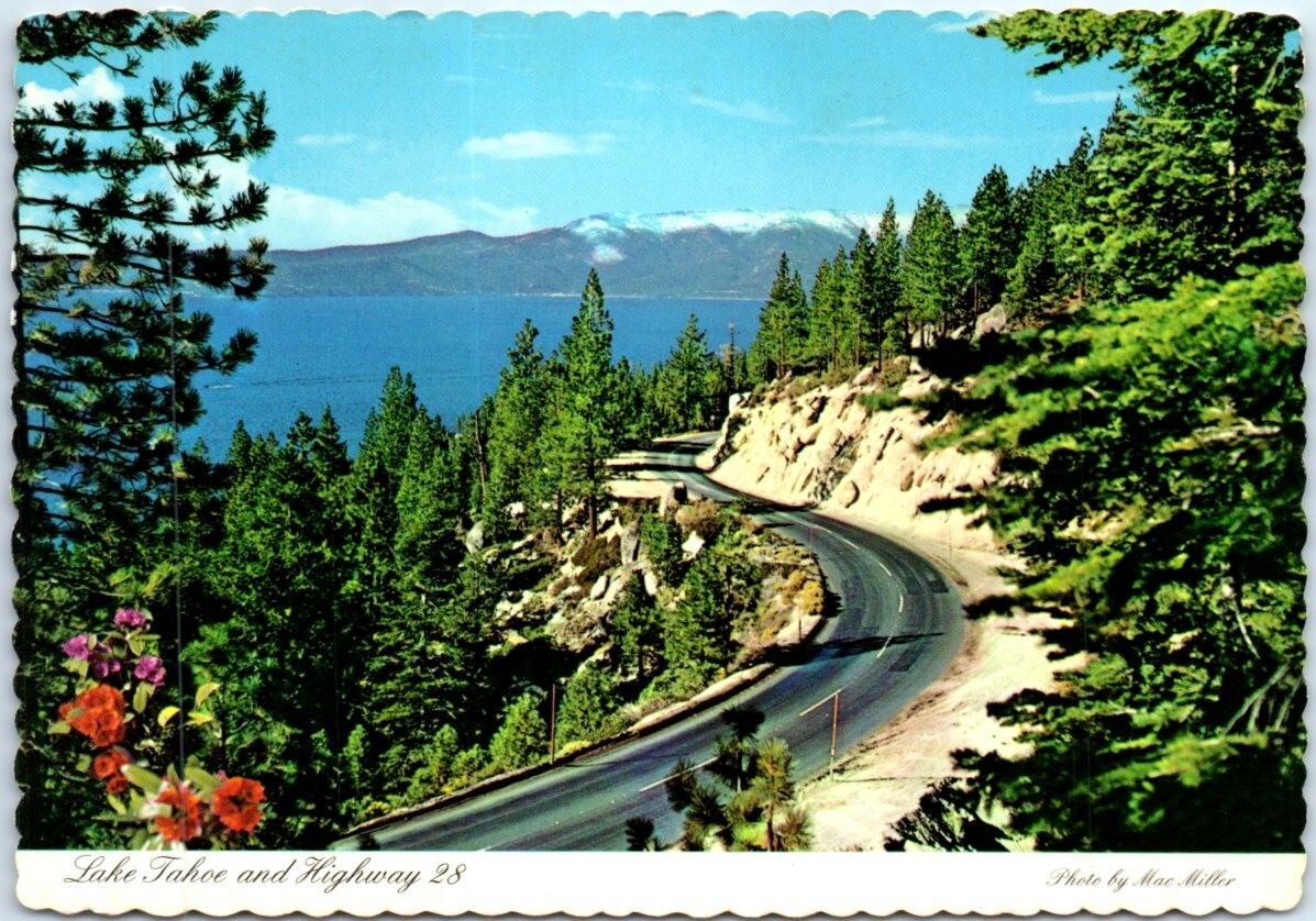 Postcard – Lake Tahoe and Highway 28 – California