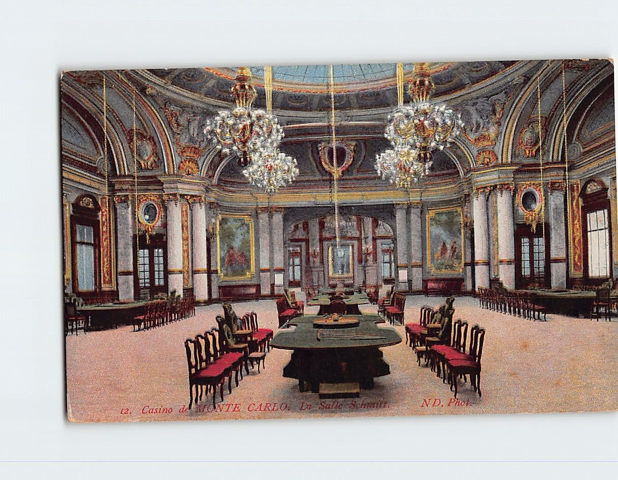 Postcard La Salle Schmitt Casino de Monte Carlo Monaco Monaco