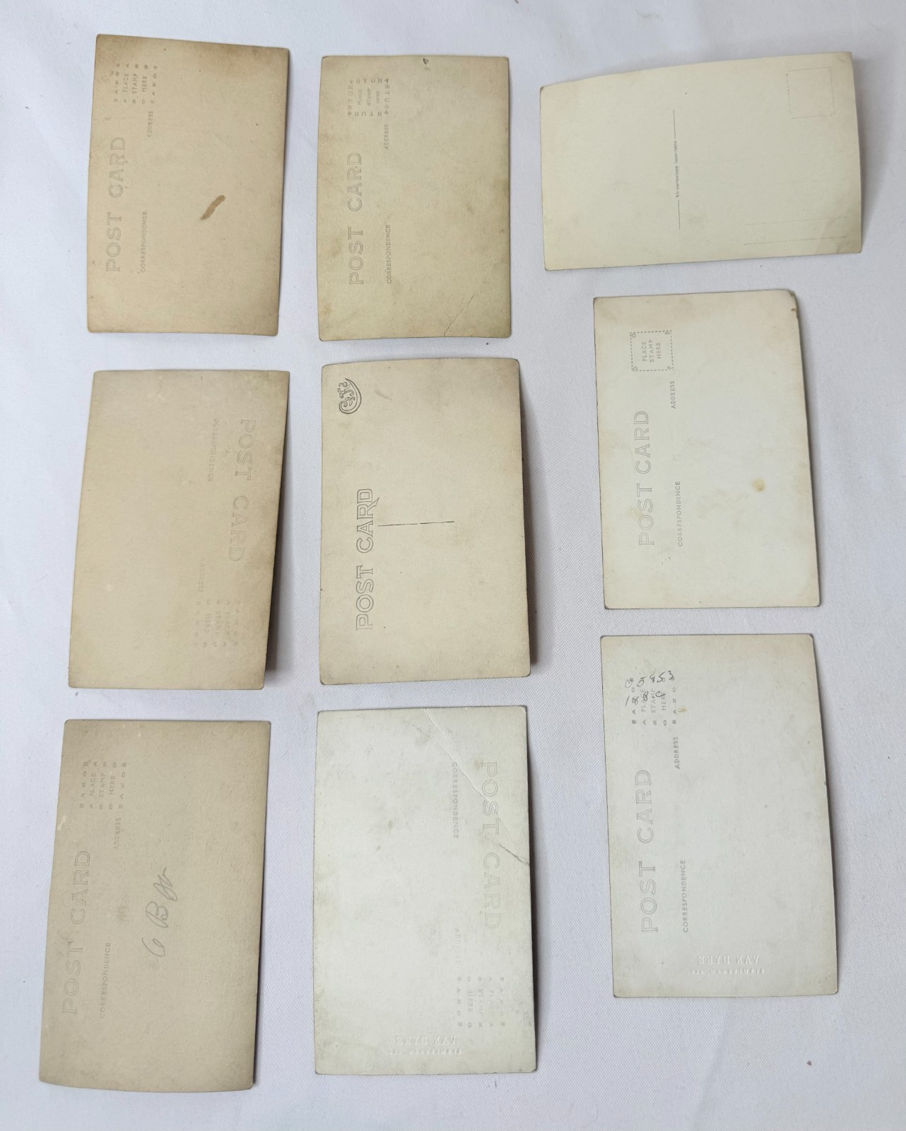Vintage Antique Postcard Lot of 10 Unwritten Postcards 8 People 2 Places