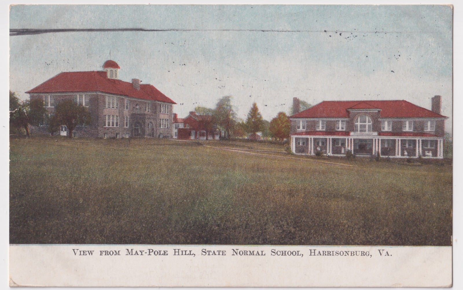 VIRGINIA HARRISONBURG STATE NORMAL MAYPOLE ca 1907 TO DWIGHT BLISS, WELLSBORO PA