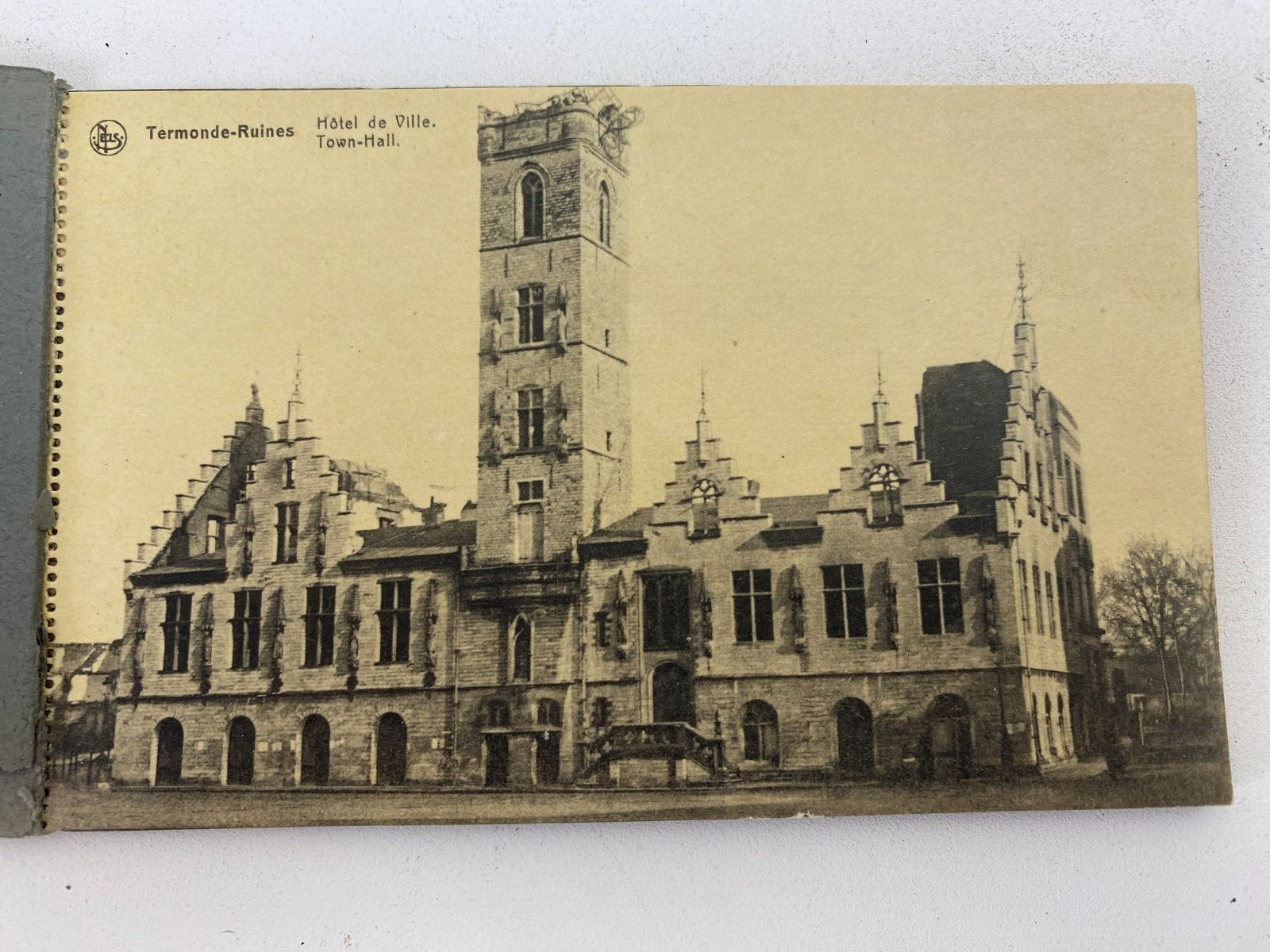 Antique Set of 10 Detachable Postcard France The Ruins of 1914 – 18 New Termonde