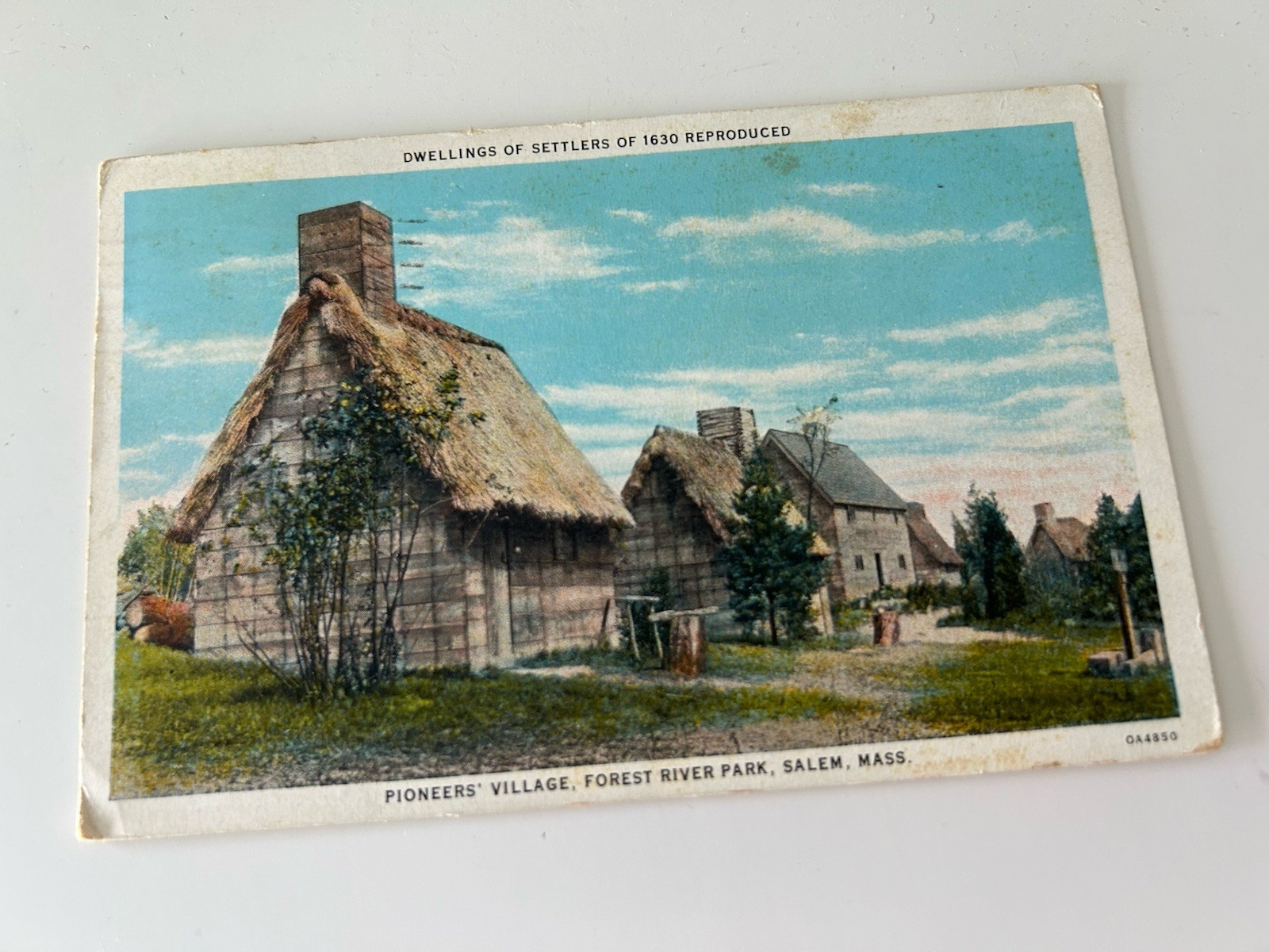 Pioneers Village Forest River Park Salem Massachusetts Dwellings Postcard