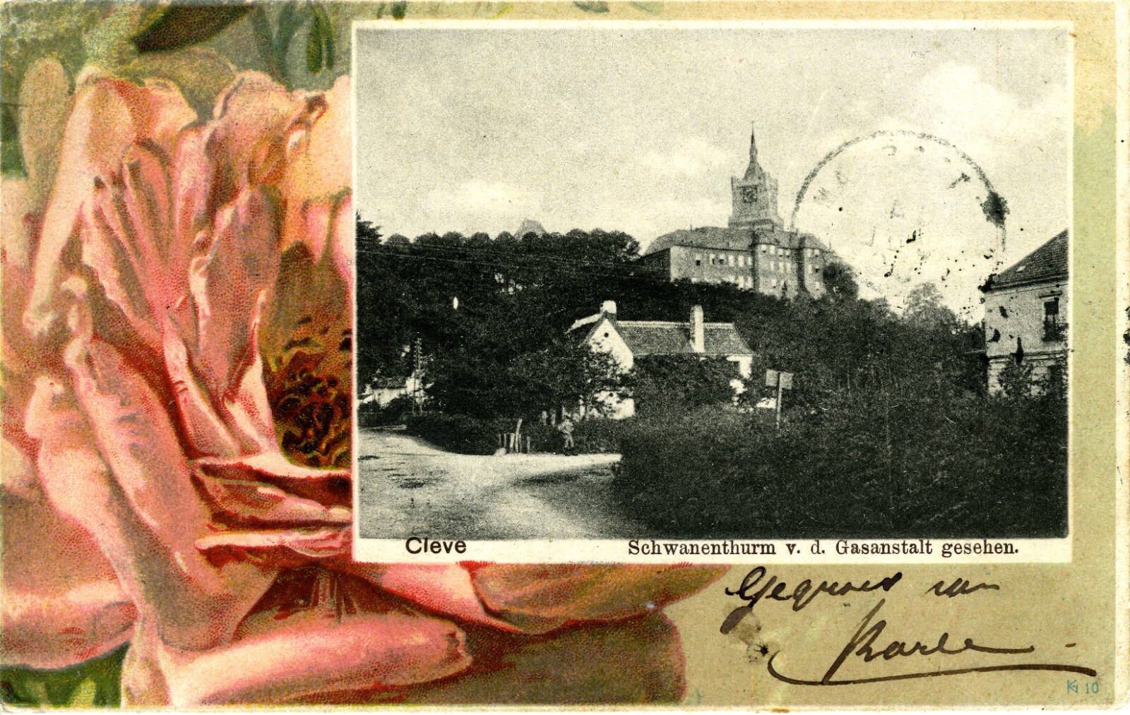 Cleve Kleve Swan Tower from Gasanstalt seen 1900