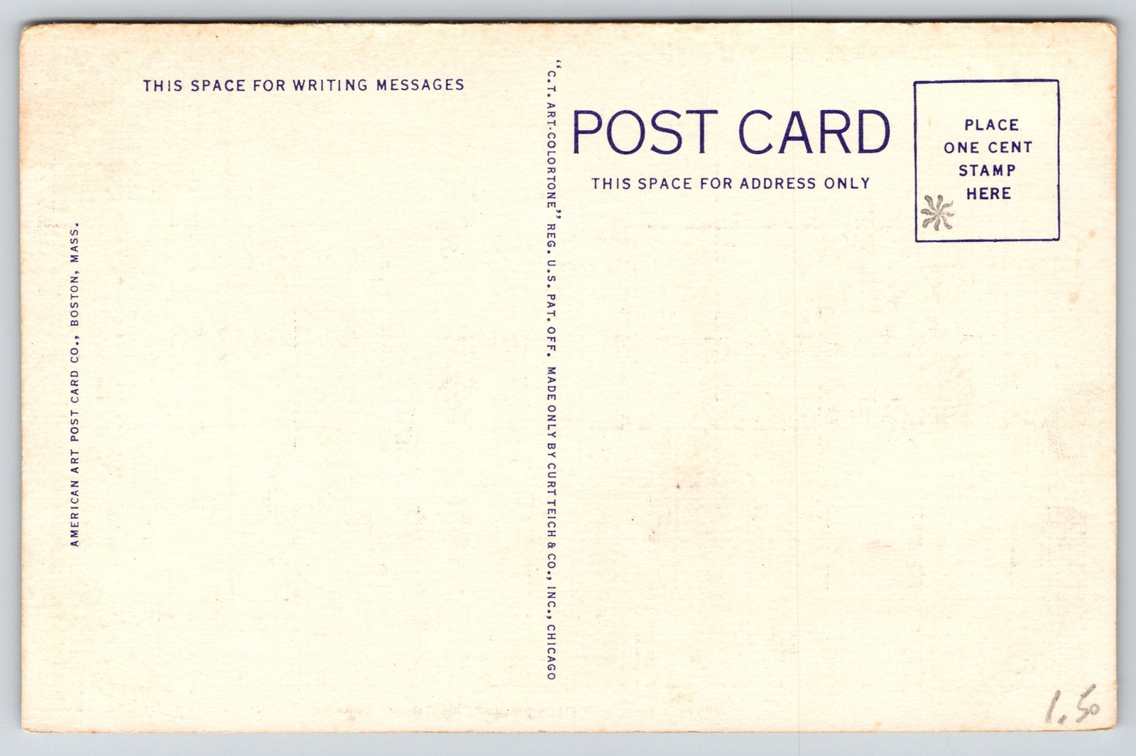 New London Connecticut~Post Office Bldg~St View~USA Flag~Neoclassical~Linen PC