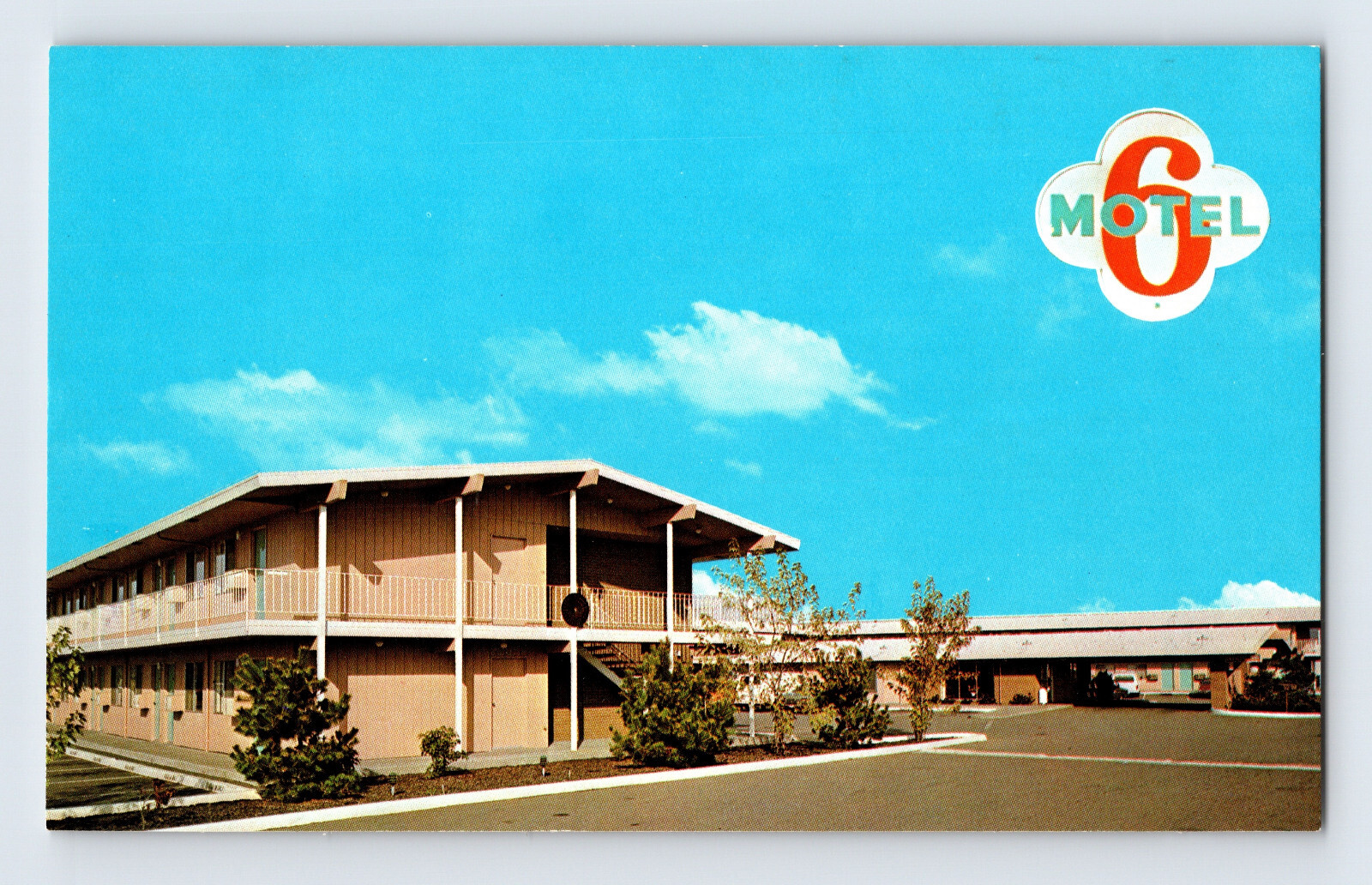 Postcard Washington Tacoma WA Fife Motel 6 20th Street 1960s Unposted Chrome