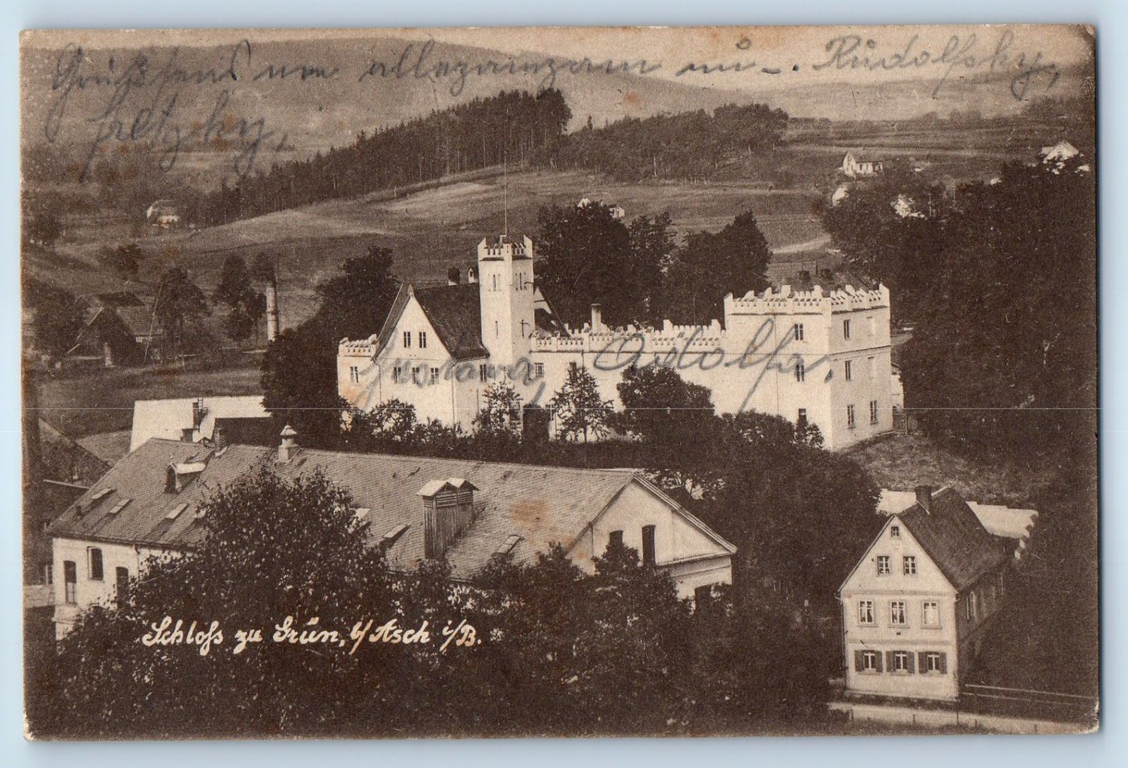 Plzen Czech Republic Postcard Nectiny Chateau near Asch in Bohemia c1910