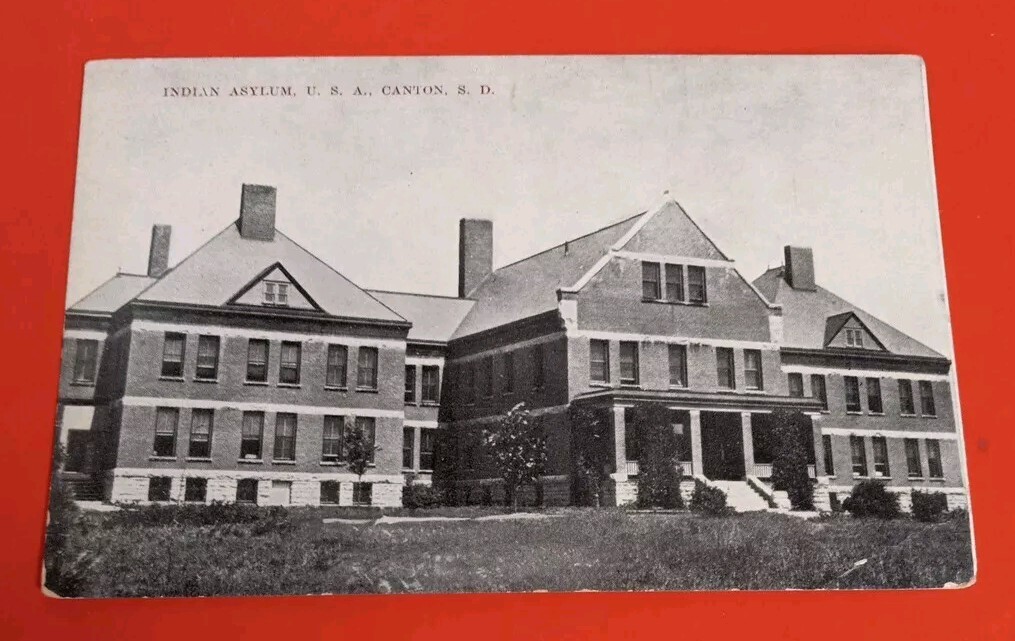 Rare Postcard Asylum For Insane Indians Canton South Dakota – Hiawatha Asylum