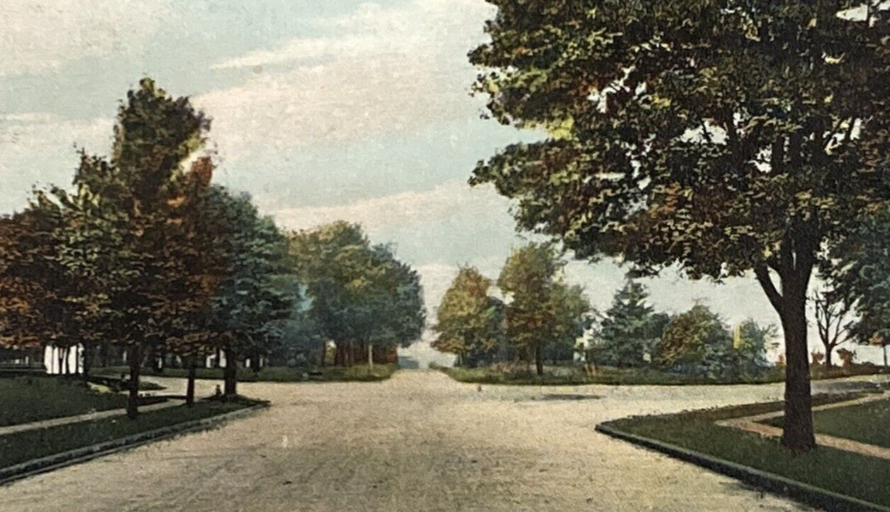 Five Points Marysville Ohio Street Scene 1907 DB Postcard A986