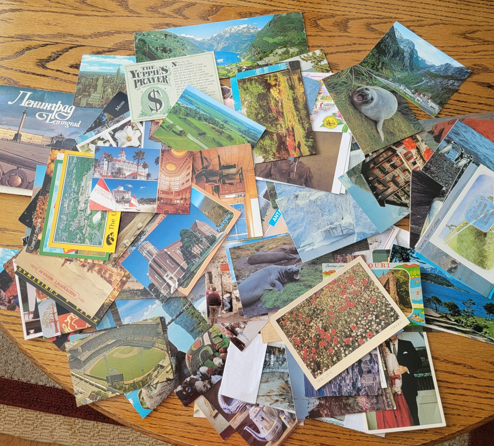 Lot Of Over 150 Vintage Post Cards Around the World Locations most are unwritten