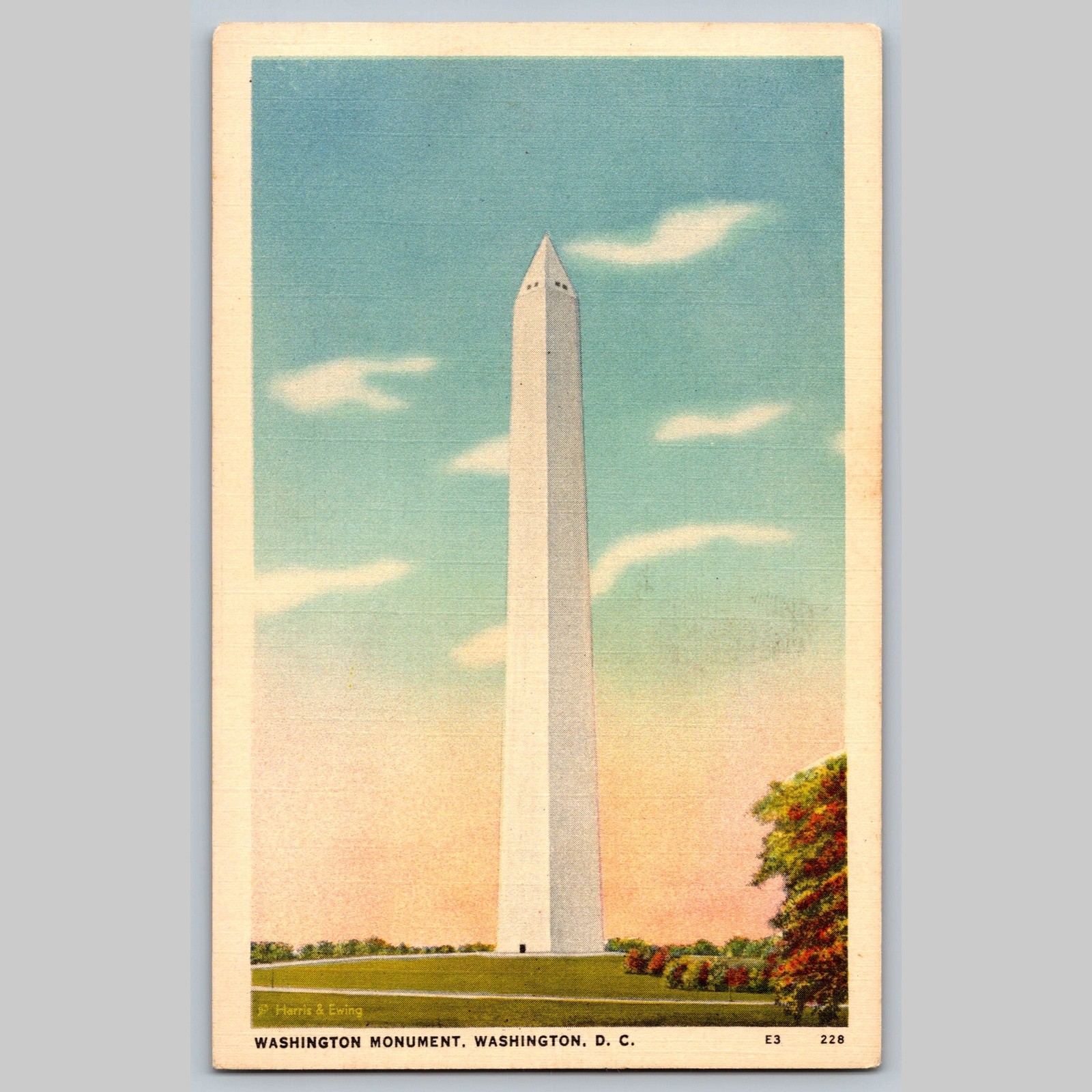 Postcard Washington Monument Washington D.C. Famous Landmark