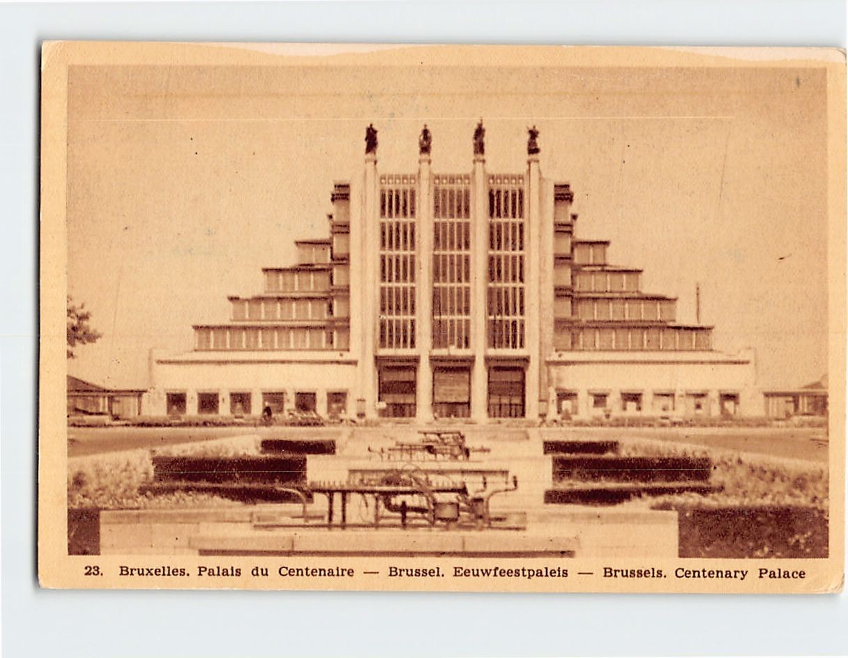 Postcard Centenary Palace Brussels Belgium