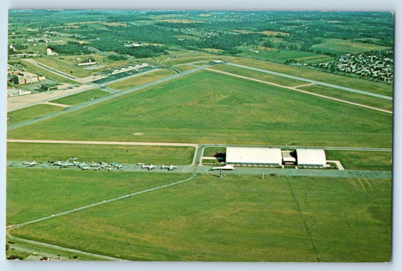 c1960 Dayton Ohio Vintage Postcard Air Force Museum Wright Patterson Aerial View