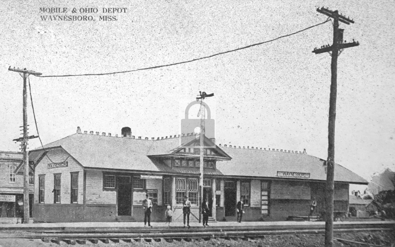 Railroad Train Station Depot Waynesboro Mississippi MS – Reprint