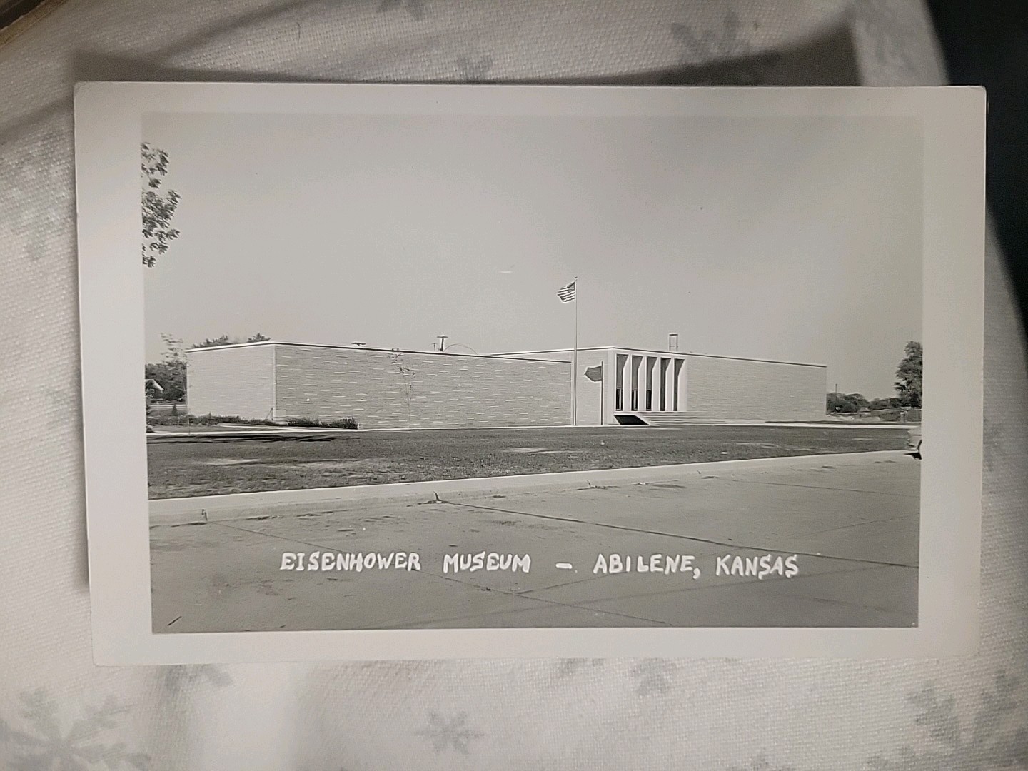 Eisenhower Museum Abilene Kansas Real Photo Postcard RPPC