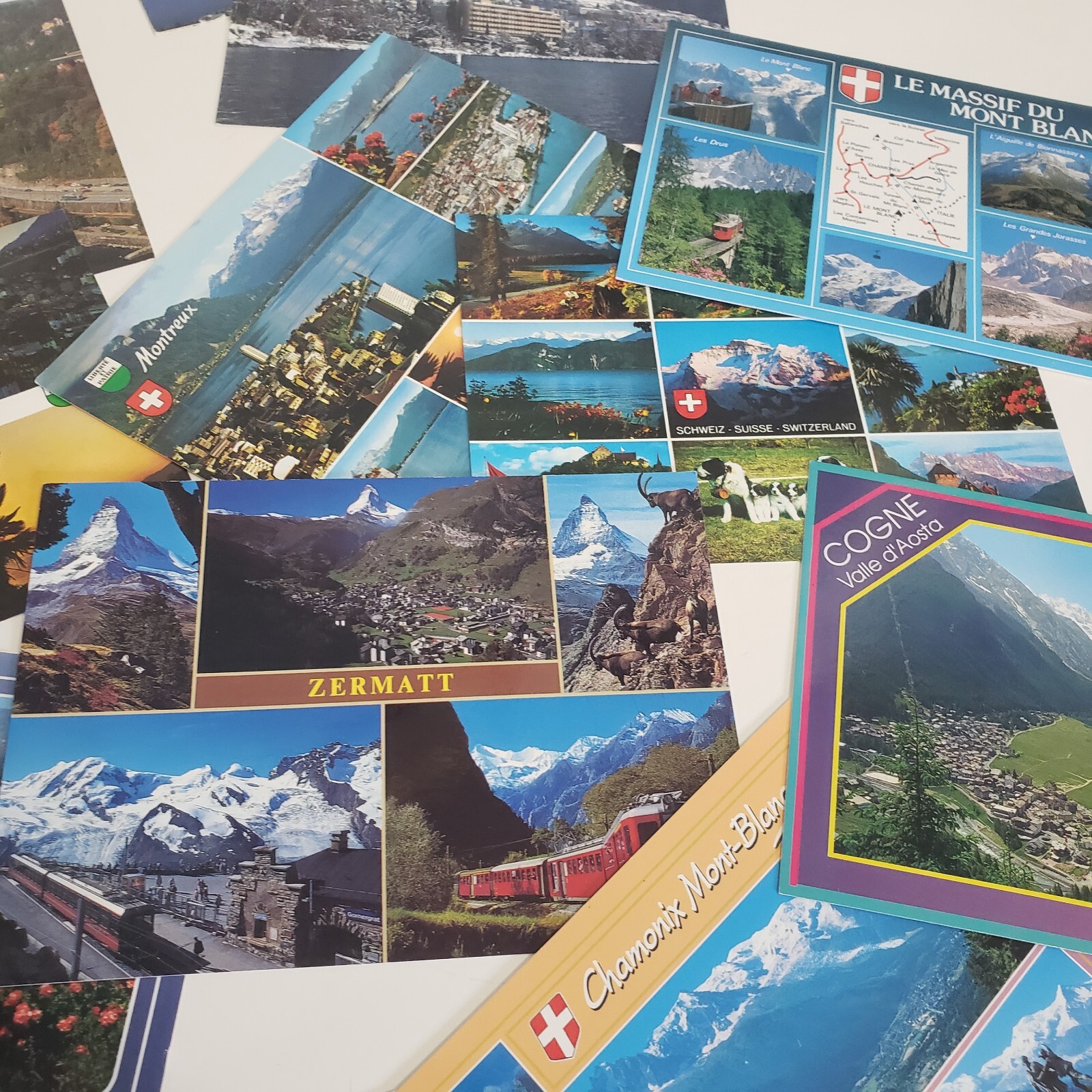 Postcards Switzerland Montreux Zermatt Chamonix Lot of 17 Unused 4 x 6 inches