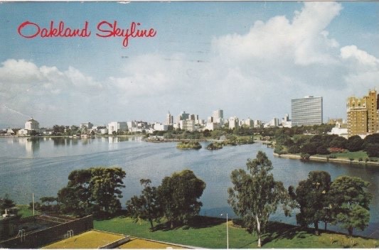 City Skyline View From Lake Merritt-OAKLAND, California