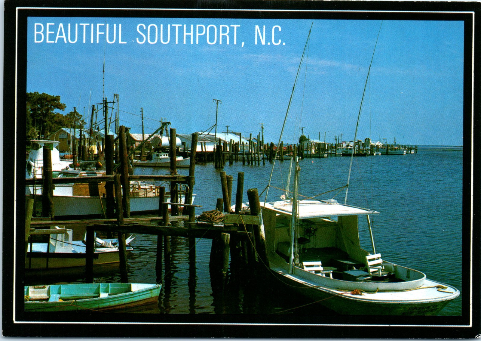 Vintage Postcard Coastal Waterway Scenic Travel Tourism Aerial View