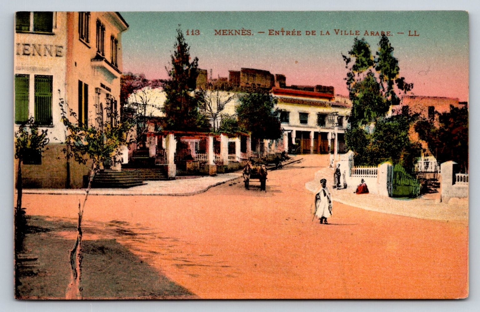 Meknes Morocco Arab City Gate Vintage Postcard Lévy Neurdein